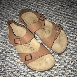 brown birkenstock birki sandals Women's size 10
